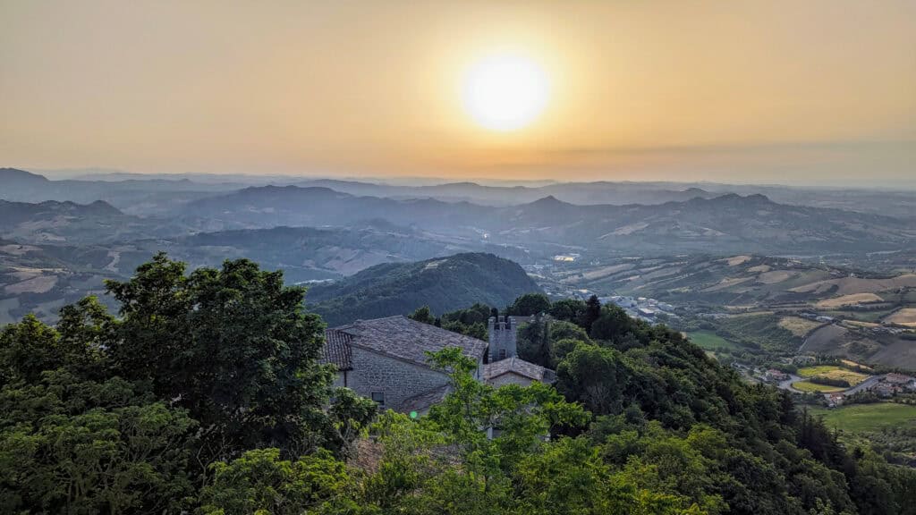 View from the walls looking towards the Adriatic - San Marino
