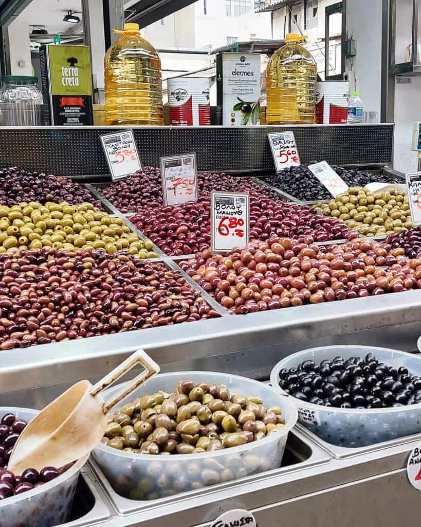 Olive Stall Market Thessaloniki
