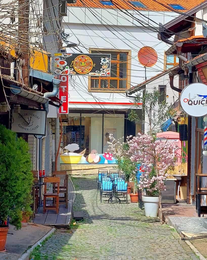 Streets around Shadervan Square Prizren Kosovo