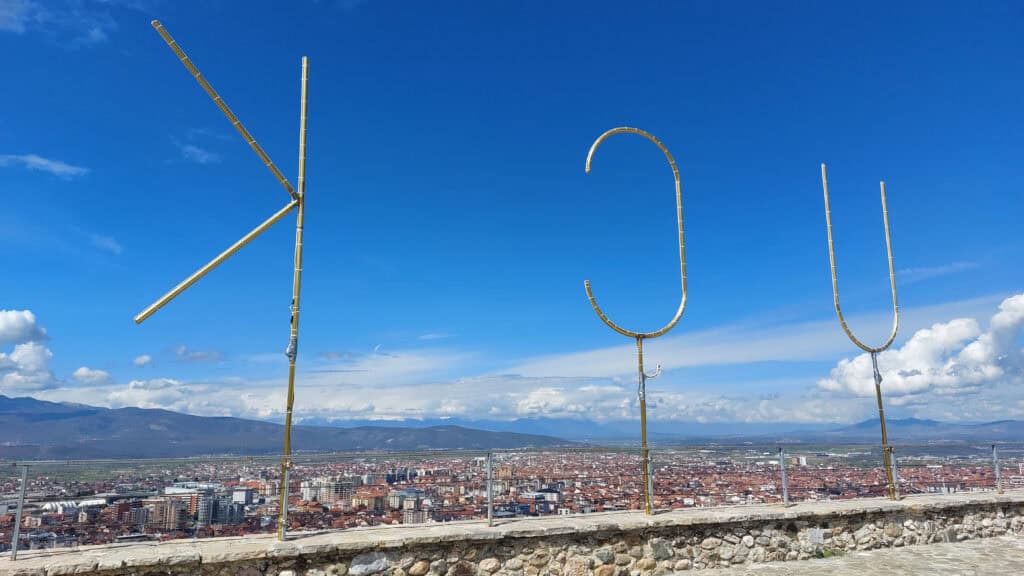 View from the Fortress at Prizren UCK Ushtria Çlirimtare e Kosovës - Kosovo Liberation Army