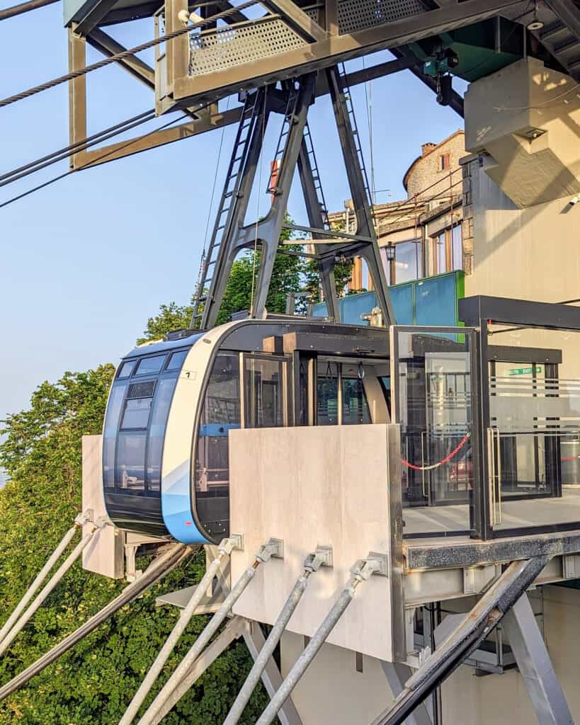 Cable Car at the top - San Marino