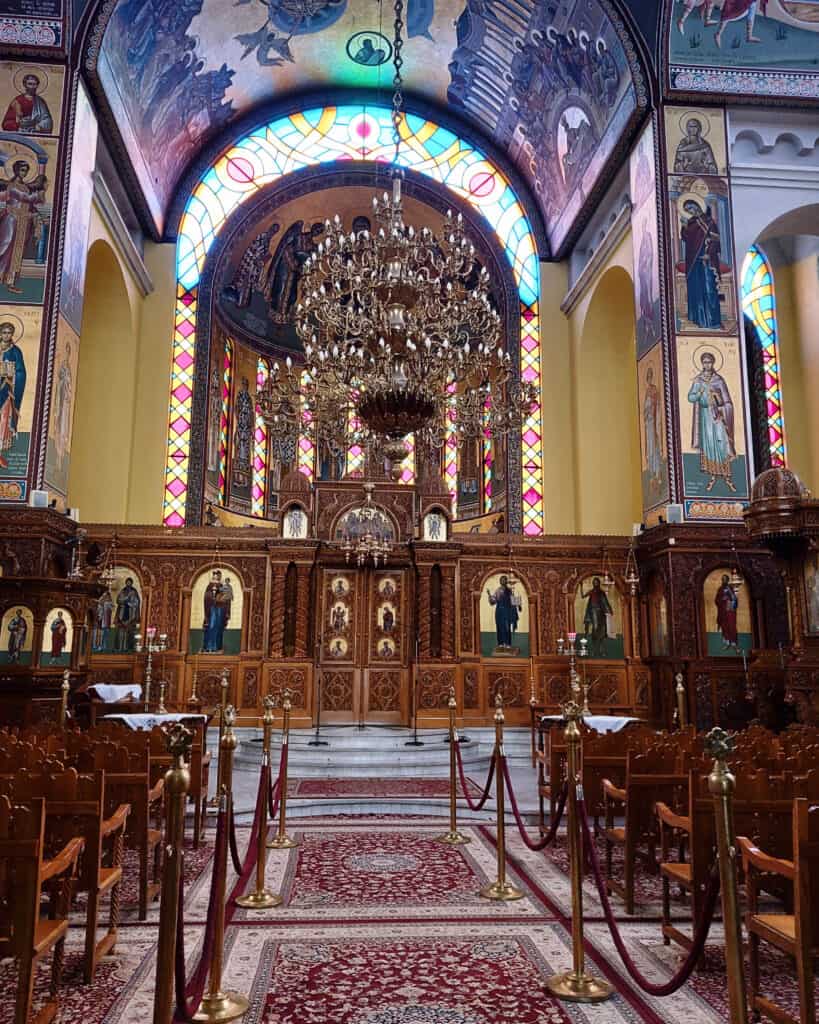 Inside Byzantine Church Temples of Cyril and Methodius Thessaloniki