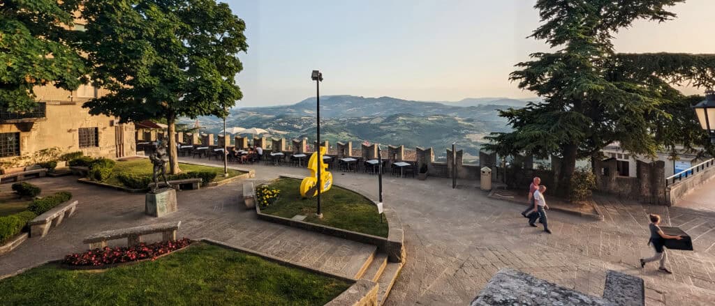 view from the city walls san marino