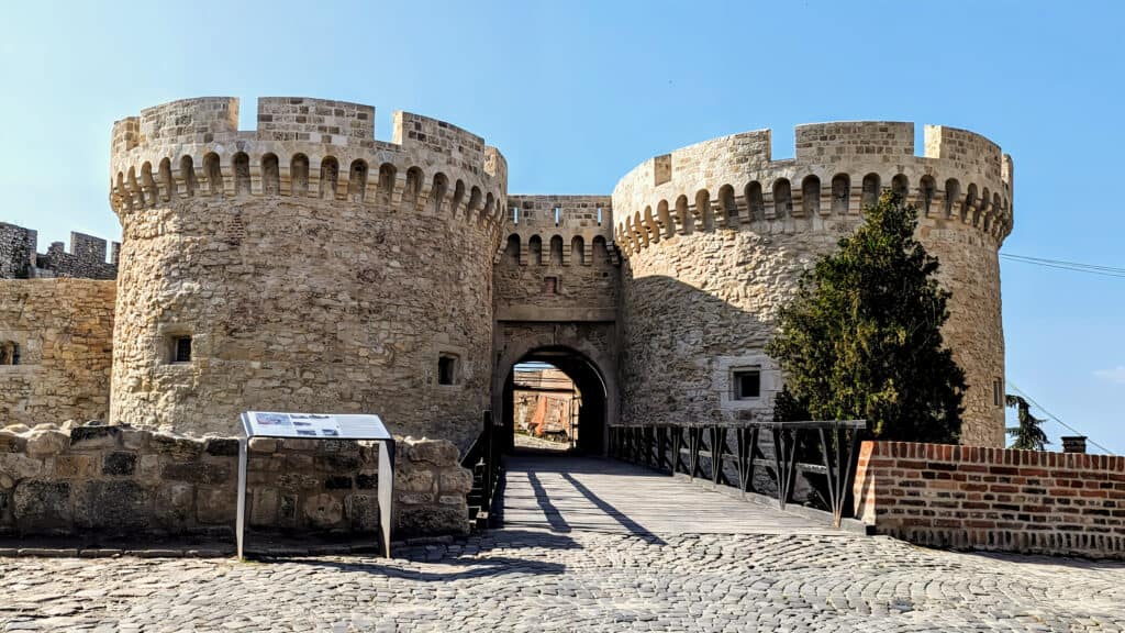 Entrance to Belgrade Fortress in Serbia