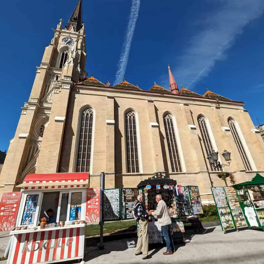 Name of Mary Church in Liberty Square Trg slobode central Novi Sad
