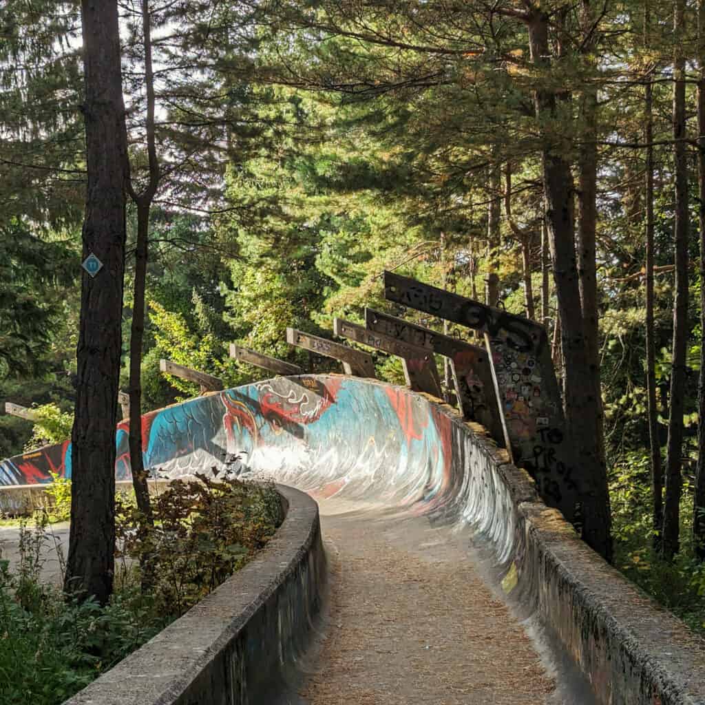 Toboggan run Sarajevo olympic village Bosnia Herzogovina