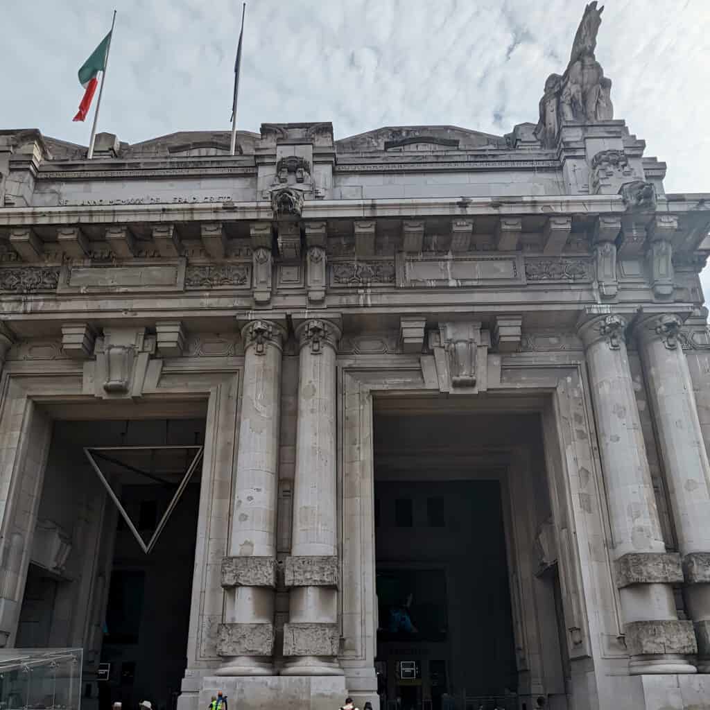 Exterior of milan rail station - Entrance