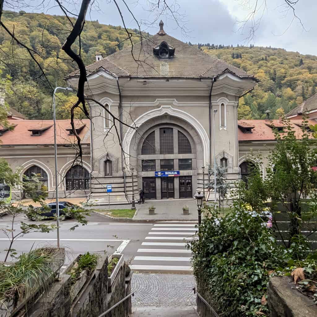 outside sinai rail station Romania