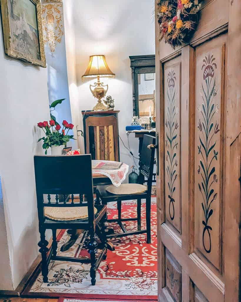 Entrance to the Dining Room at Casa Cositorarului - Sighisoara