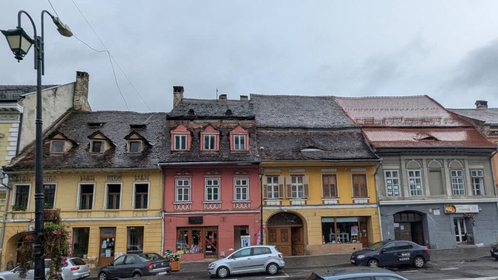 New Town Sighisoara - colourful houses