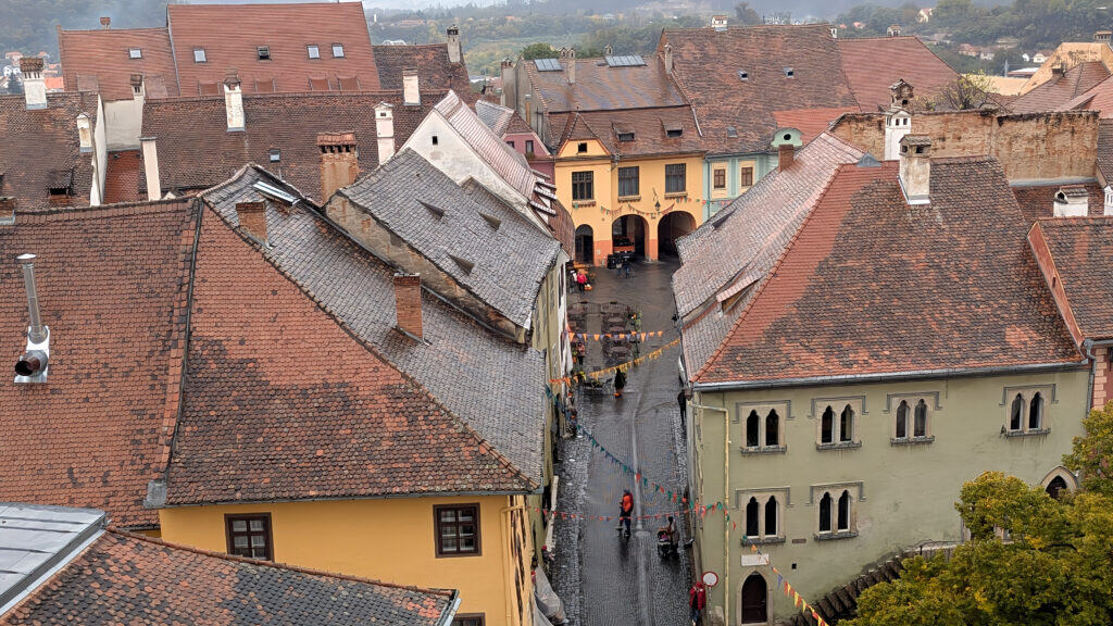 View from the clock tower Sighisoara