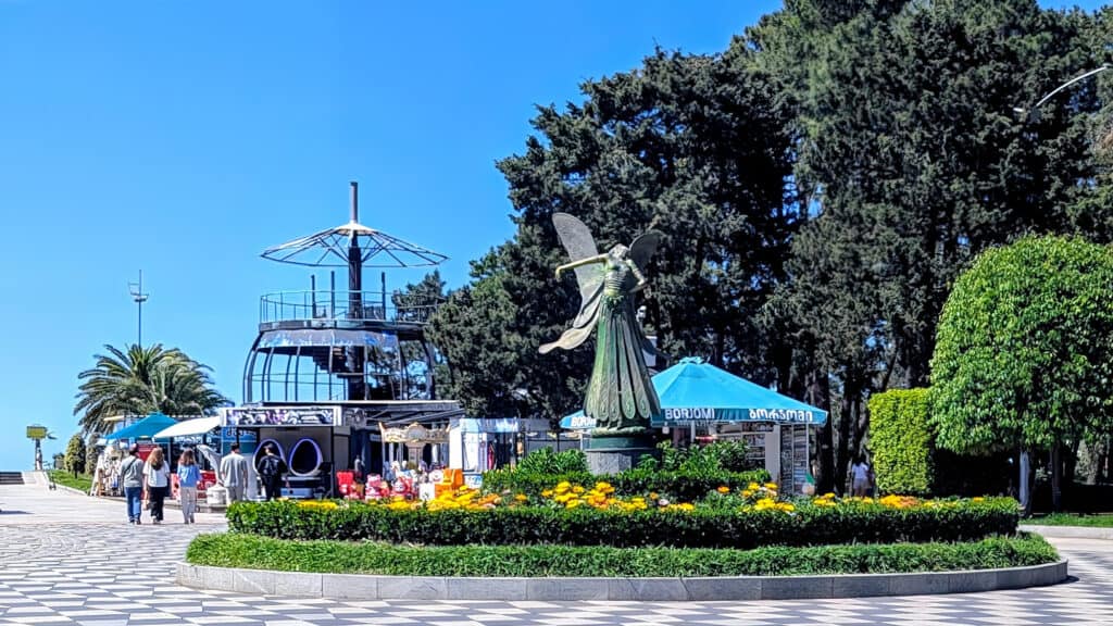 Fairy - woman butterfly statue on Batumi Boulevard