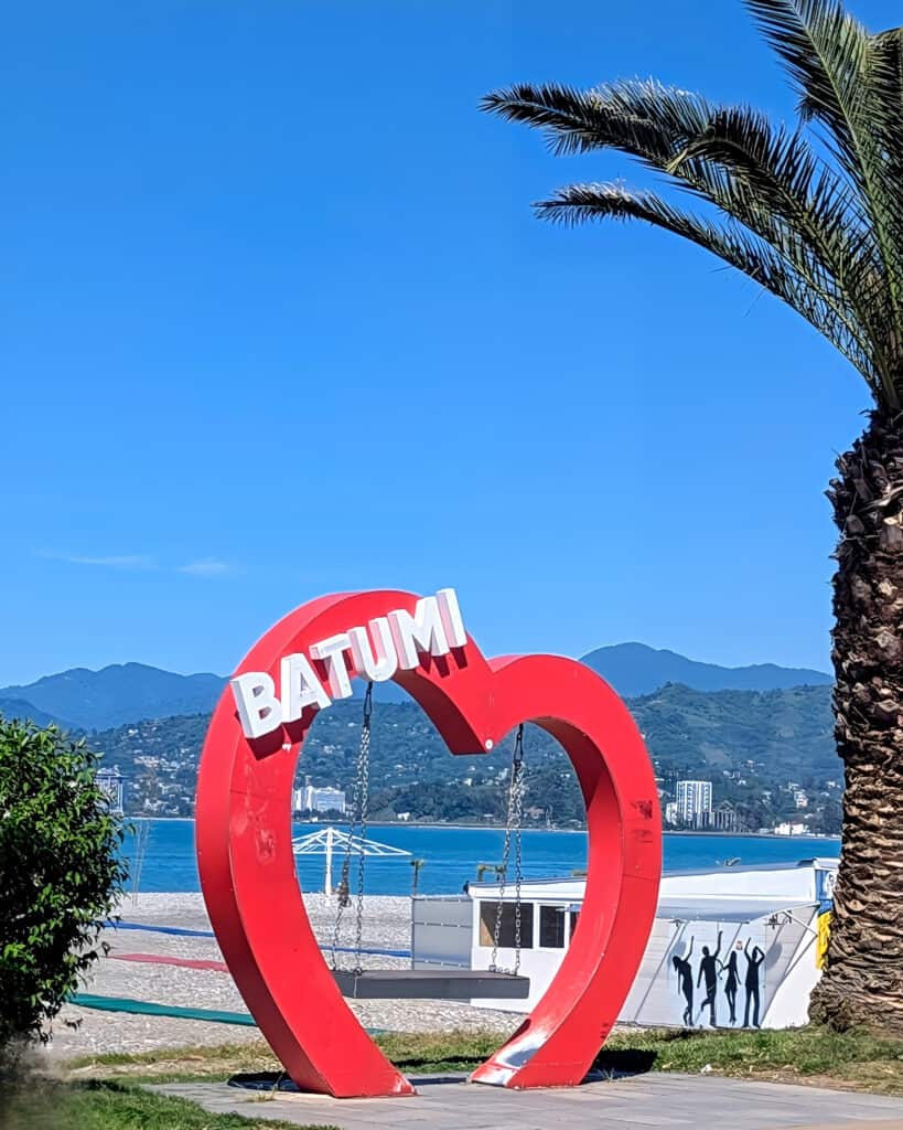 I heart Batumi - seaside red heart