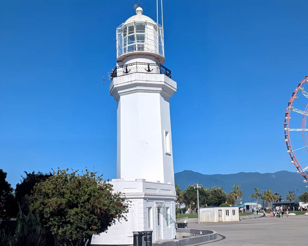 White Lighthouse at Batami near the beach