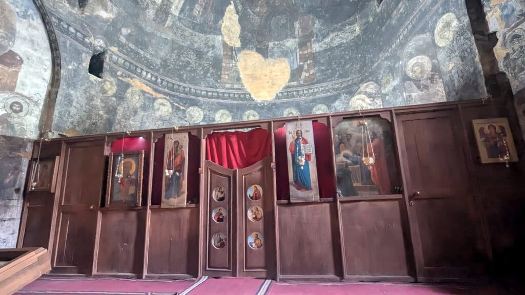 inside the church of the holy dormition - Vadzia Cave Monastery