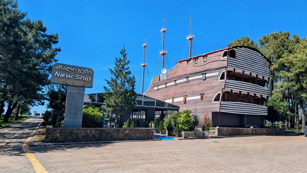 ship restaurant on batumi boulevard
