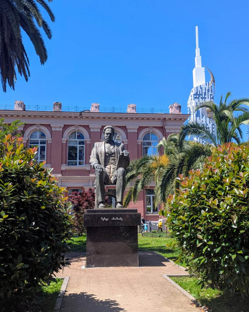 statue of Memed Abashidze located on Europe Square in Batumi