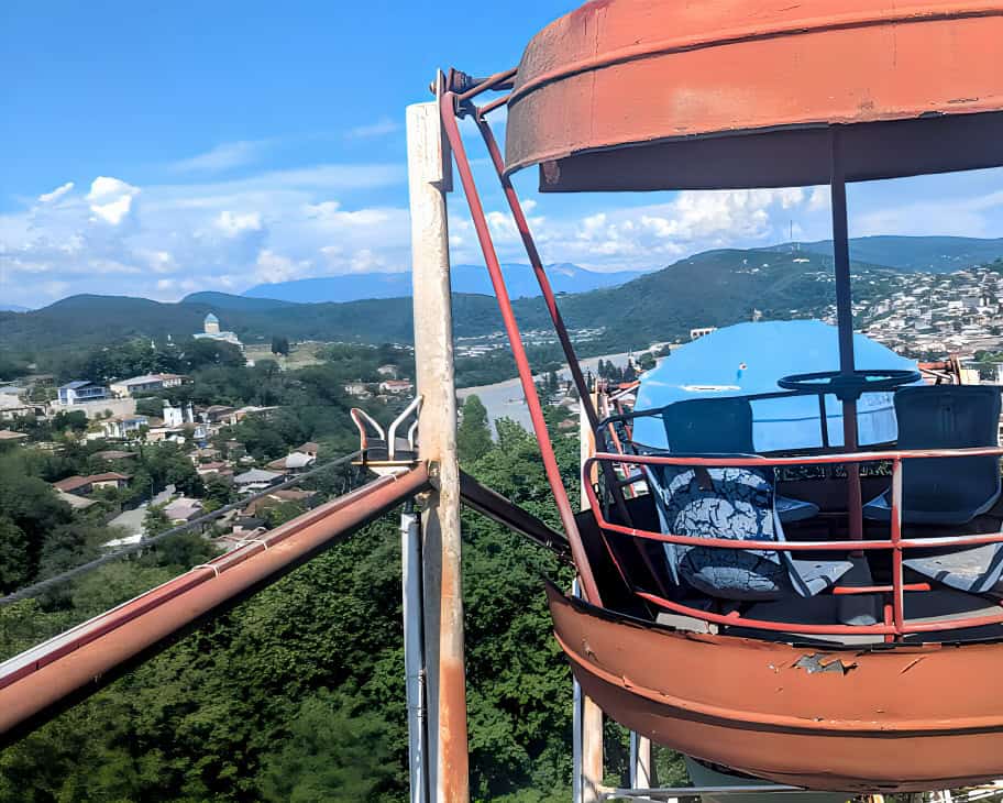 View from the top of the big wheel Besik Gabashvili Amusement Park Kutaisi