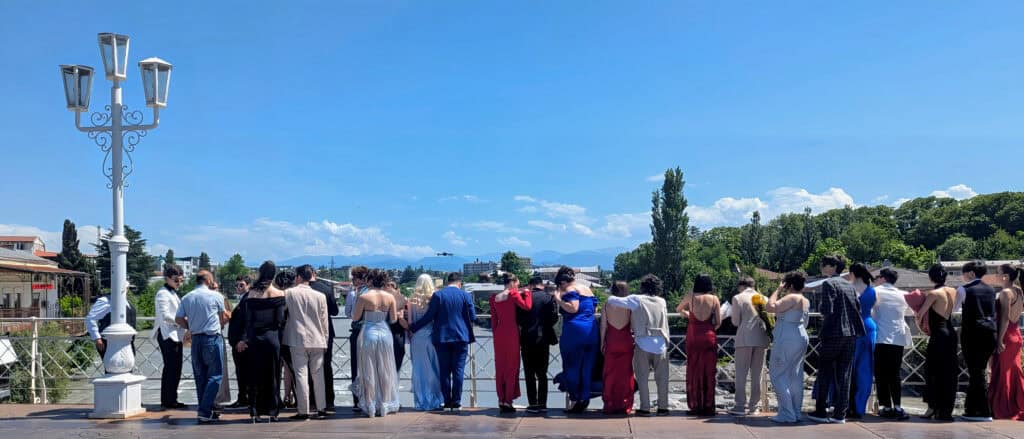 Wedding Party at White Bridge Kutaisi