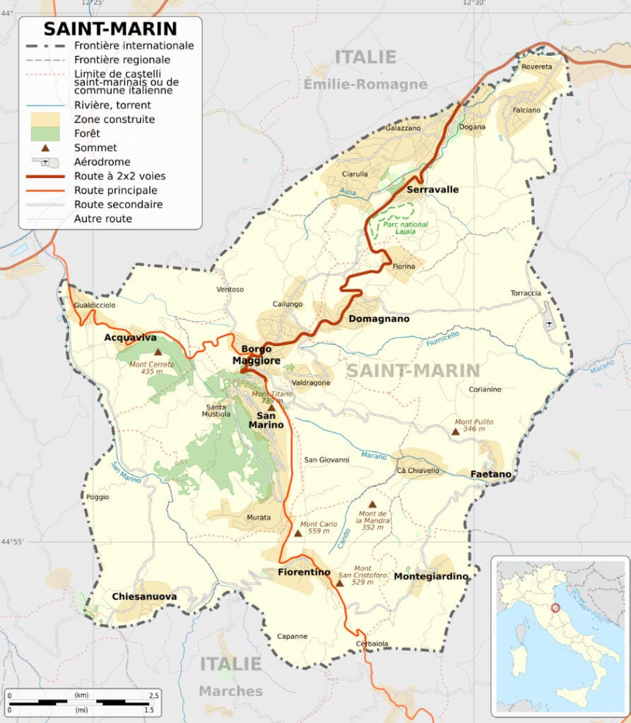 san marino locator map