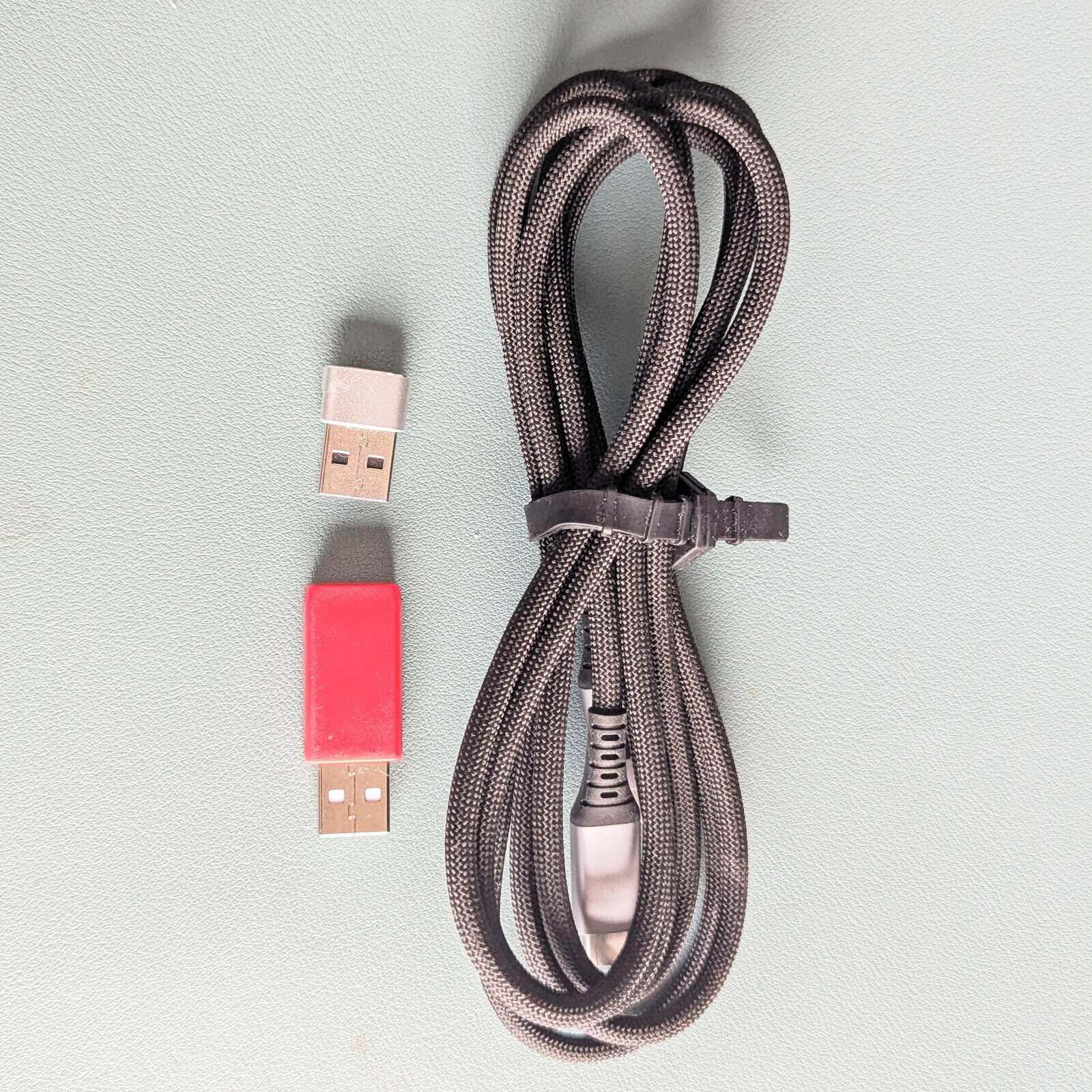 Long USB-C to USB-C Cable and 2 USB-C to USB-A adapters - one with the data connections removed