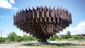 iron fountain Gyumri - things to do in gyumri - Soviet Era UFO