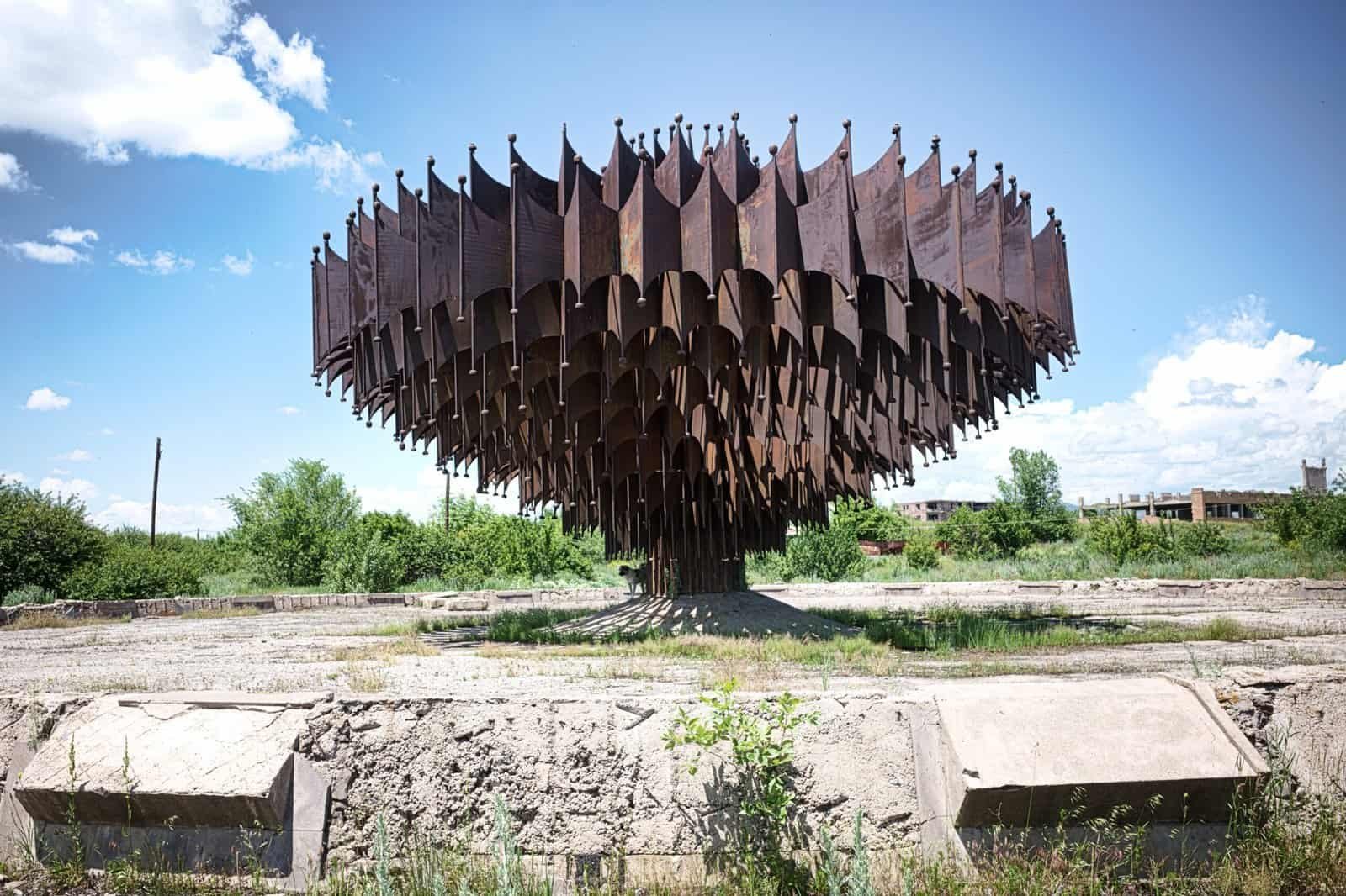 iron fountain - UFO - Gyumri Armenia