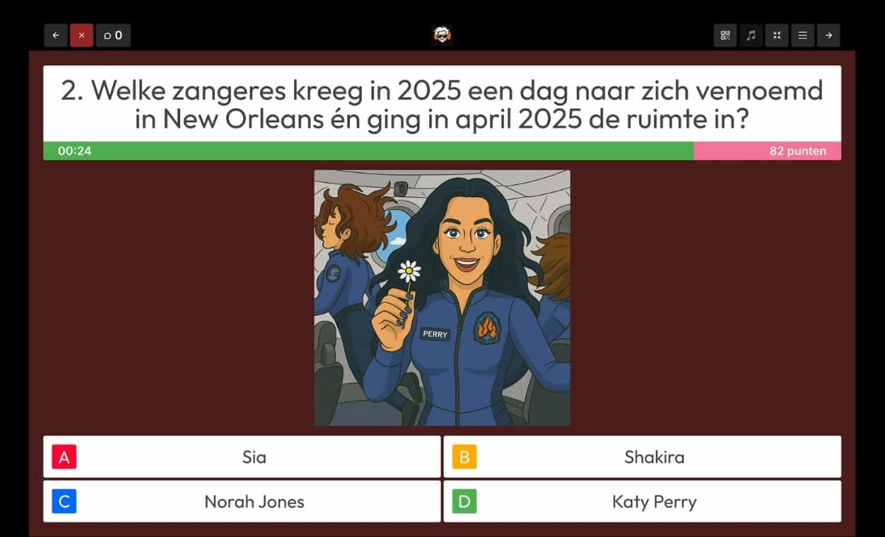 PubQuiz 1 voorbeeldvraag