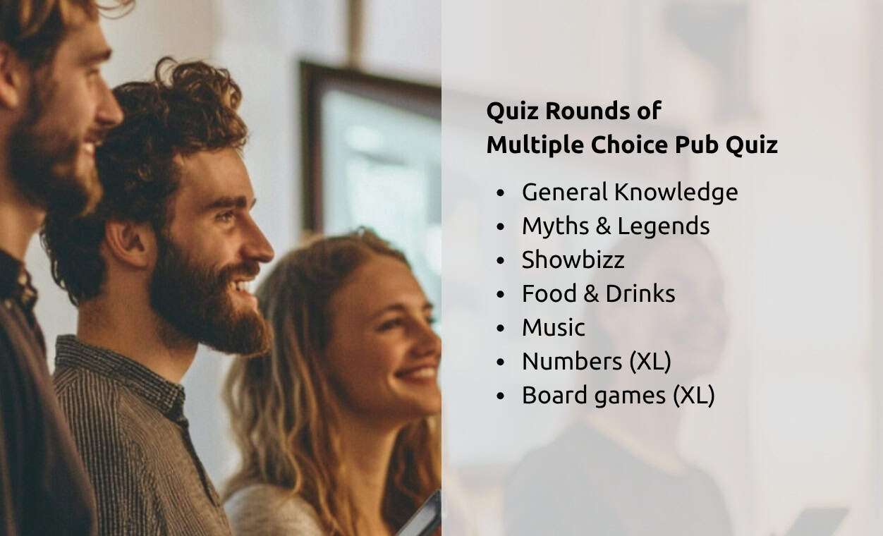 Multiple choice pub quiz rounds