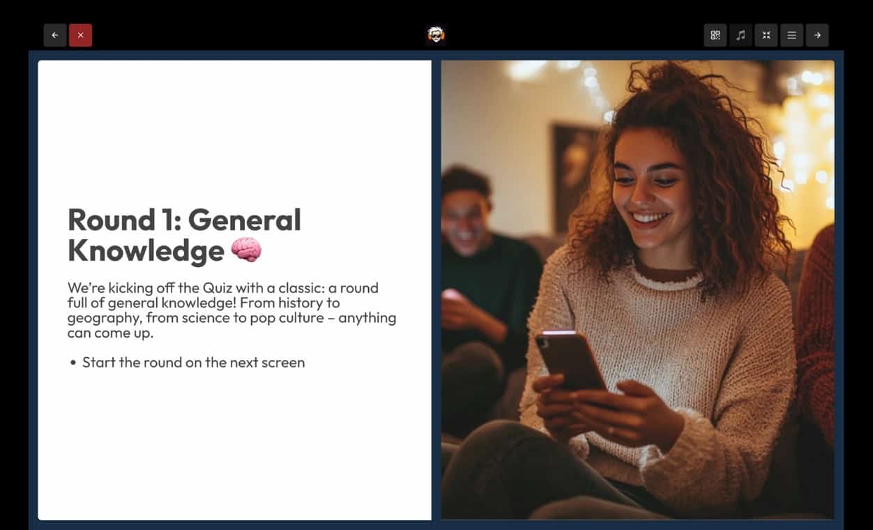 Multiple choice pub quiz round 1