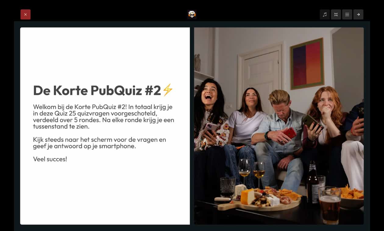 De korte pubquiz 2 intro
