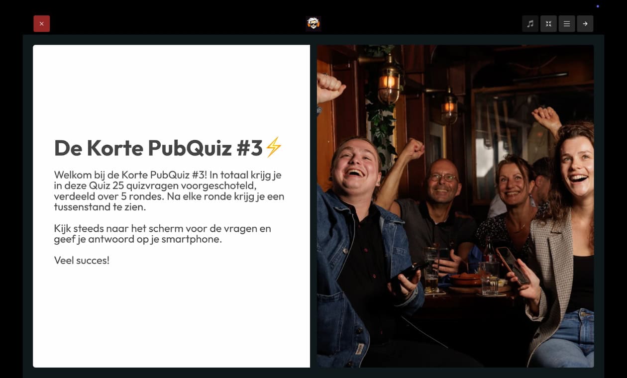 Korte PubQuiz 3 intro