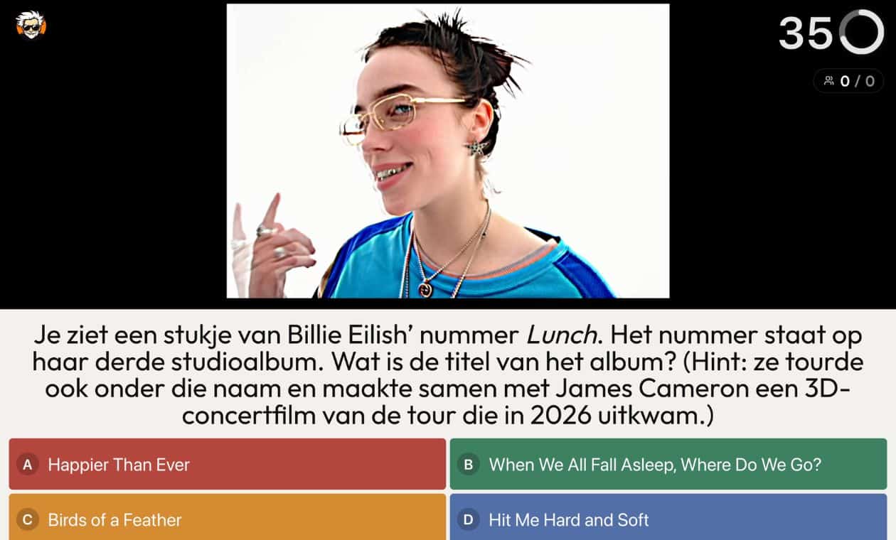 Korte PubQuiz #3 voorbeeldvraag 2
