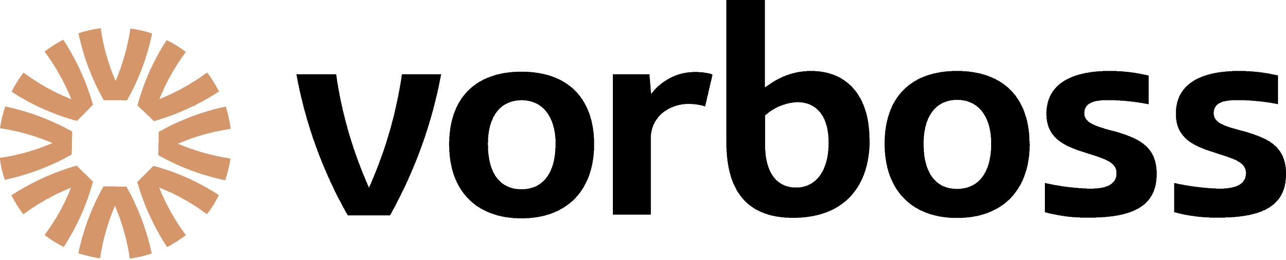 Vooos logo with circular design and black text.