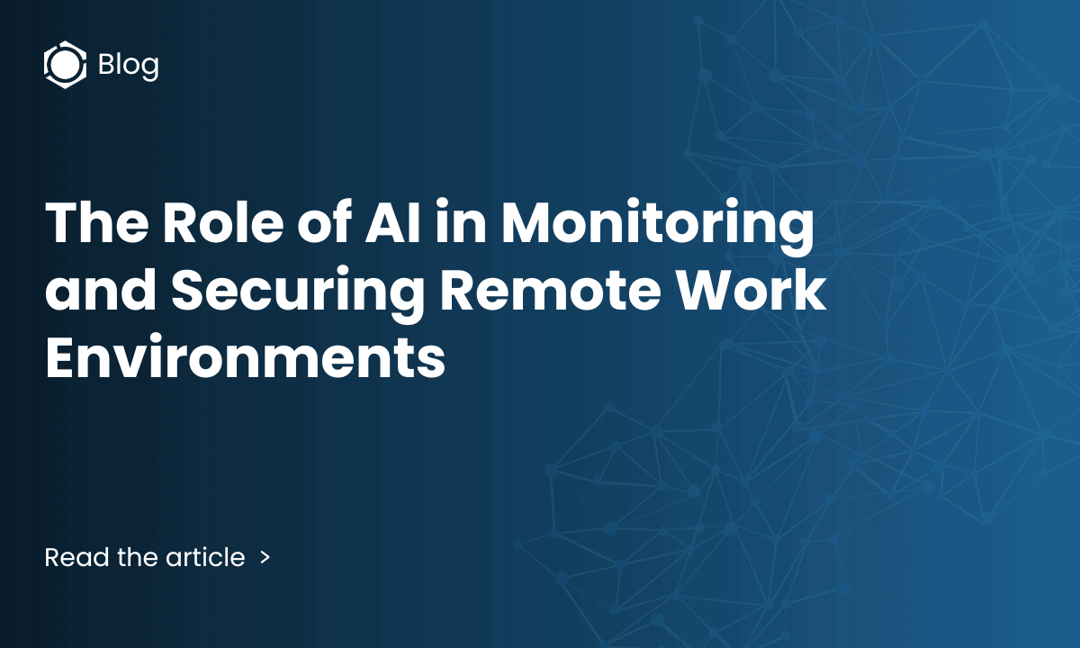 AI monitoring and remote work security infographic.