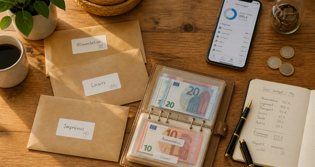 enveloppe budgétaire sur table avec euros