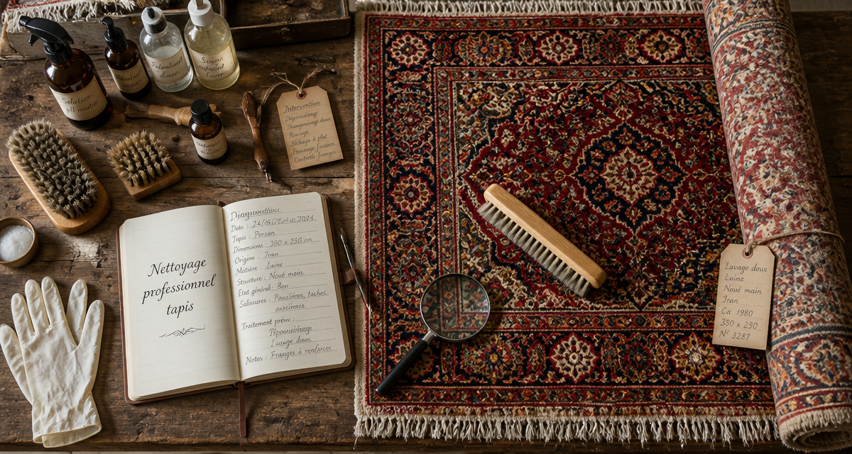 ou faire nettoyer un tapis vue atelier professionnel