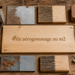 prix aerogommage au m2 établi bois métal brique