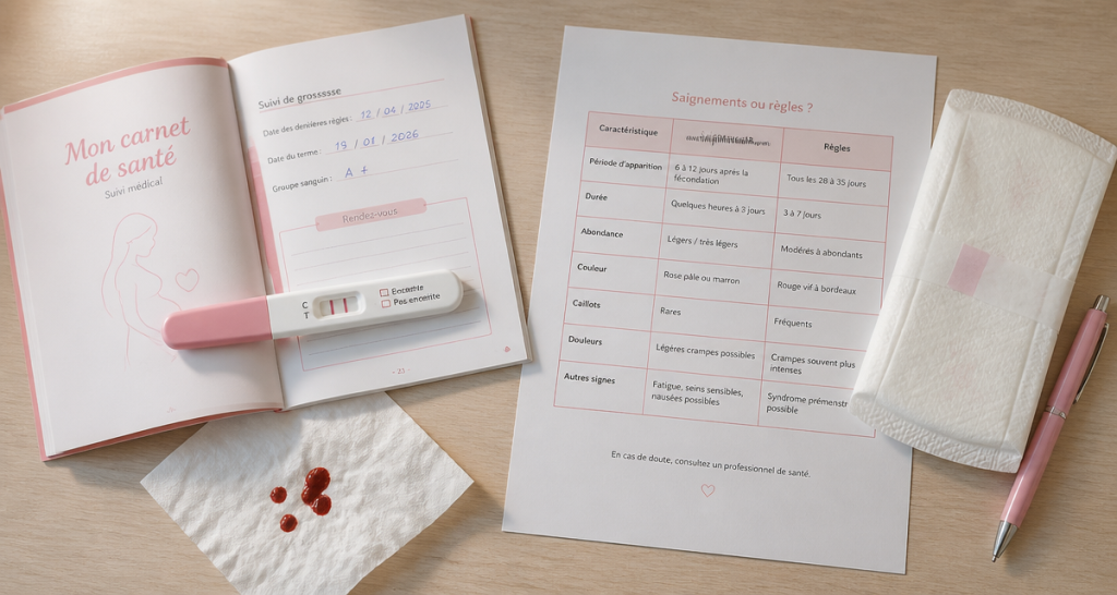 témoignage de femme enceinte ayant eu leur règles vue bureau médical