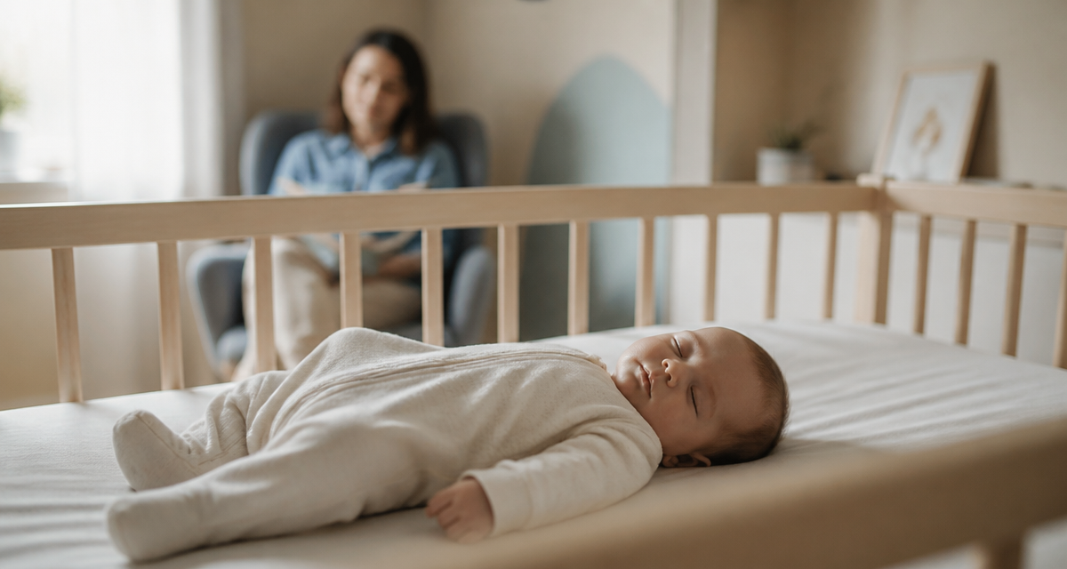bebe dort sur le cote lit securise