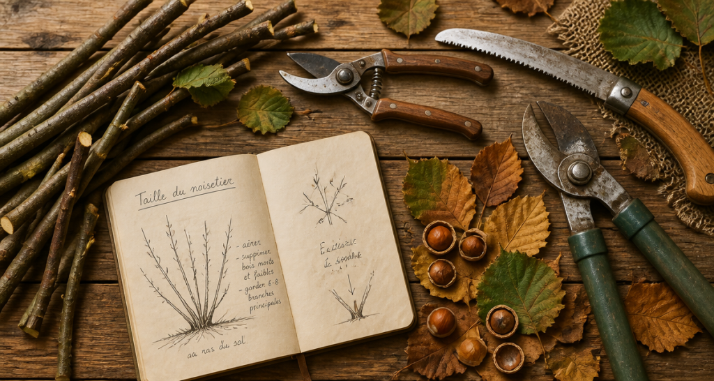 quand tailler noisetier branches outils
