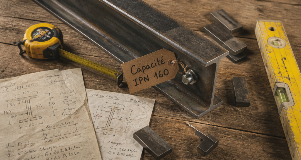 Quel poids peut supporter un IPN de 160 section et outils