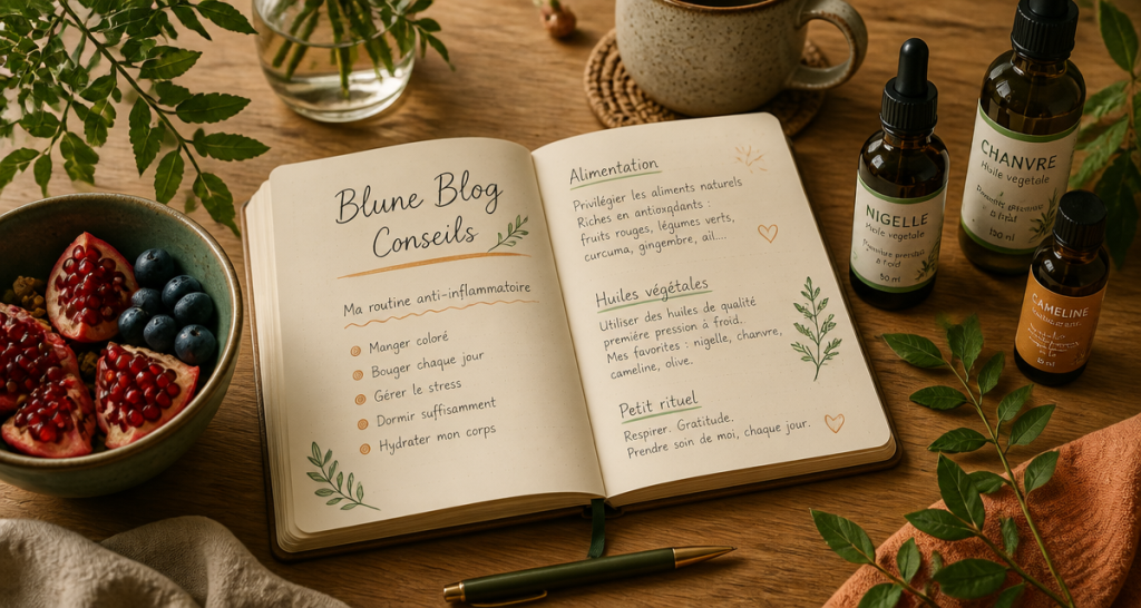 Blune Blog Conseils carnet bien-être fruits huiles
