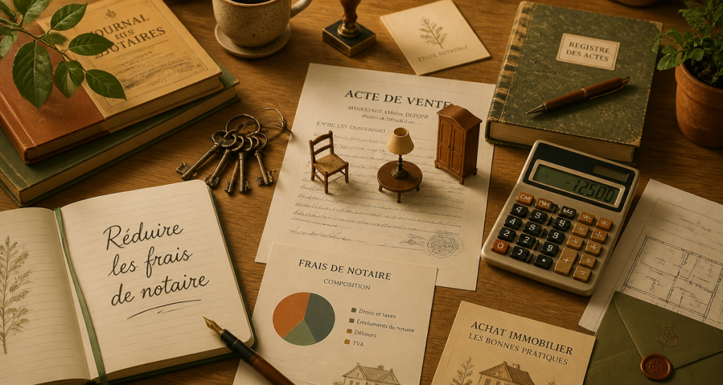 comment faire baisser les frais de notaire table et documents