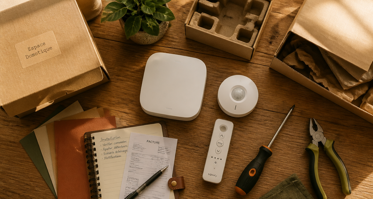 espace domotique avis flat-lay box et accessoires