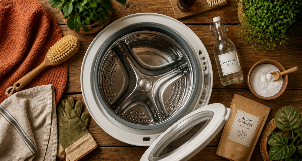 nettoyage tambour machine à laver avec produits naturels