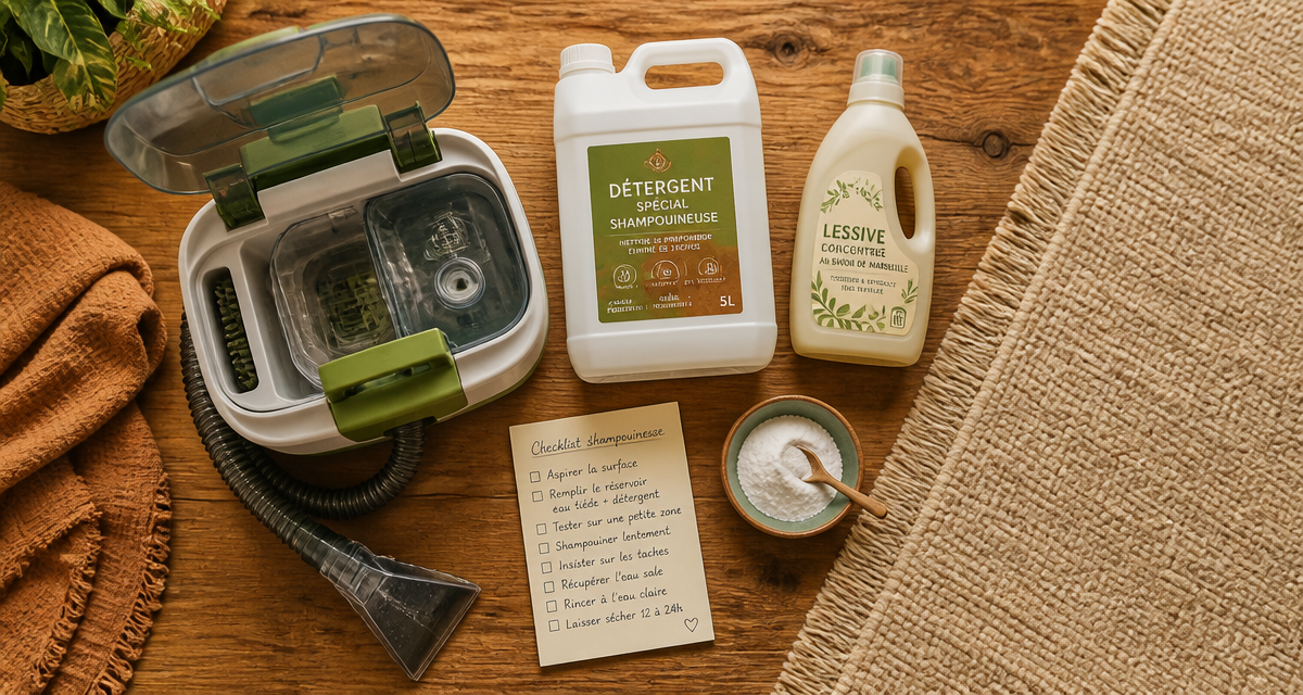 peut on mettre lessive dans shampouineuse shampouineuse ouverte et produits
