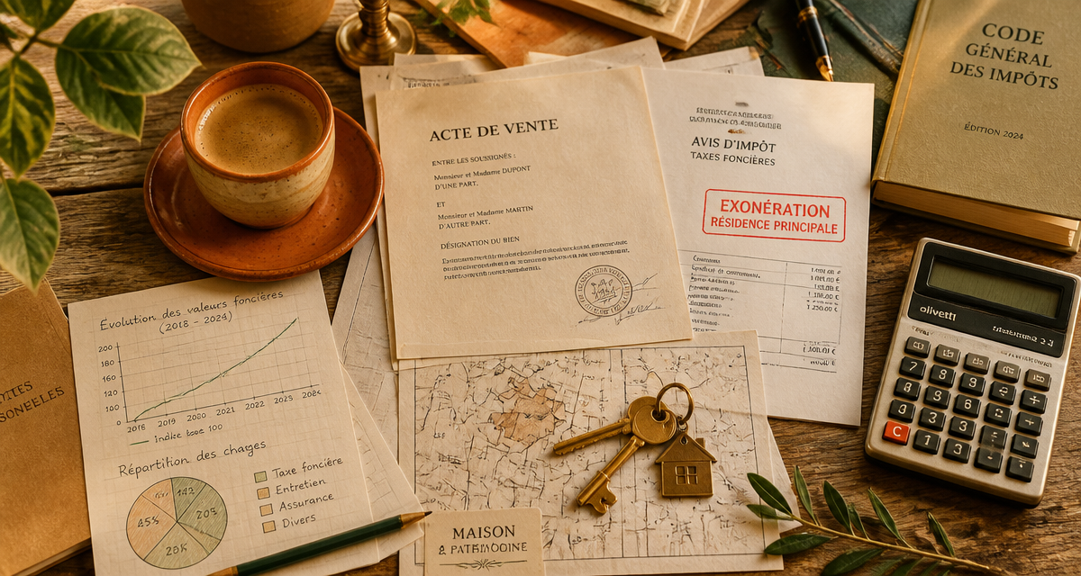 taxe vente residence principale table documents fiscaux