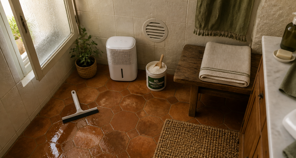 ventiler une salle de bain sans vmc avec fenêtre, déshumidificateur et aération