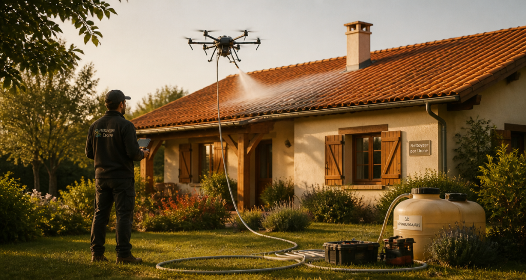 nettoyage toiture par drone avis sur tuiles maison jardin